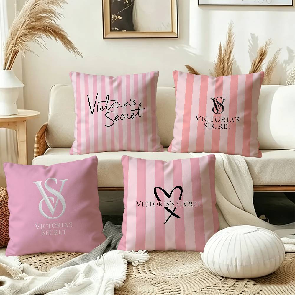 Beauty Makeup Louis Vuitton - Housse de coussin rose imprimée Fashion