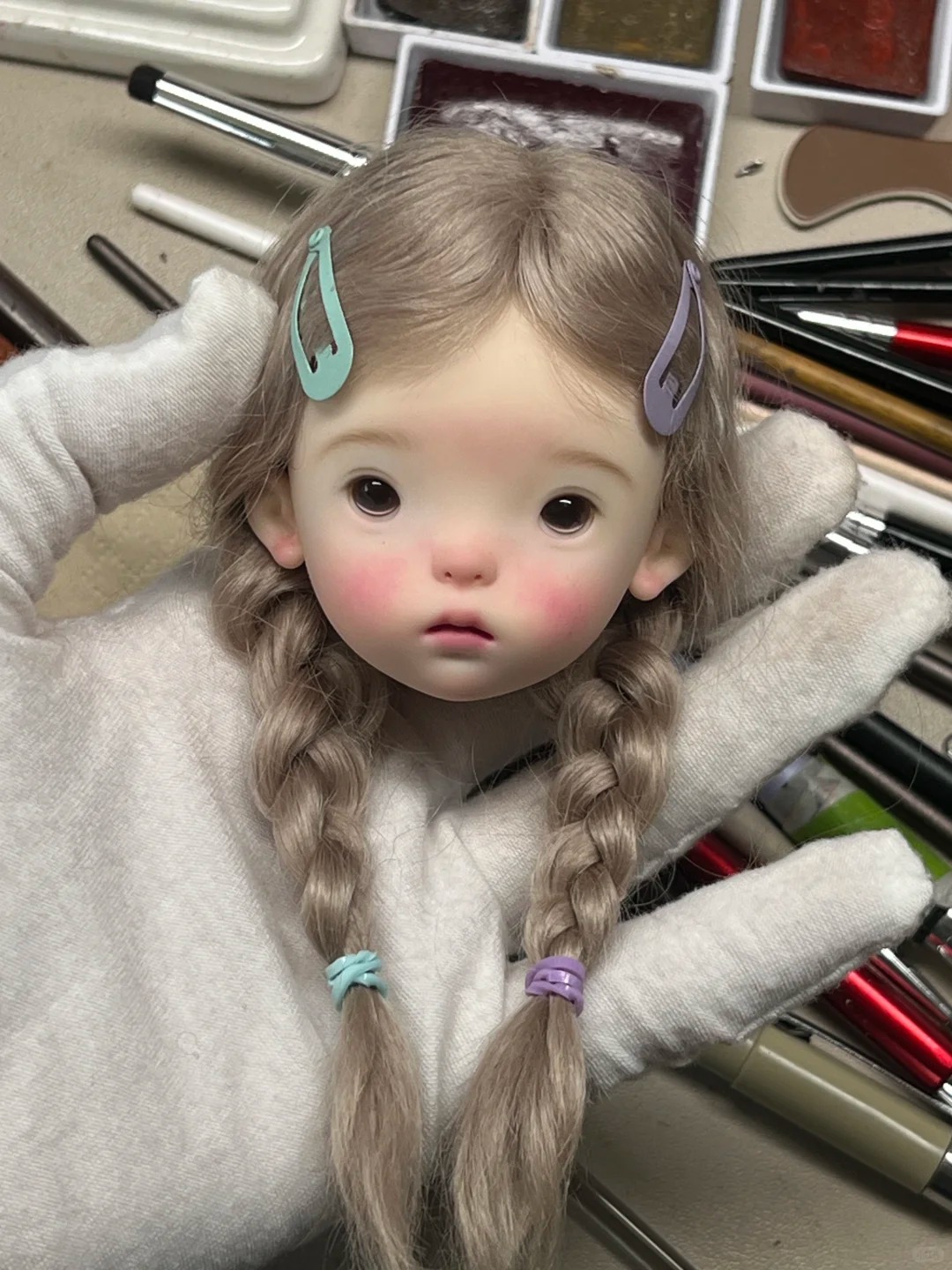 Beauty Makeup Girl - SD BJD poupée 1/6 Landoudou tête