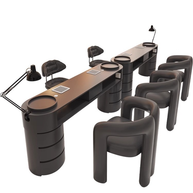 Beauty No Makeup - Table de maquillage minimaliste moderne noire,