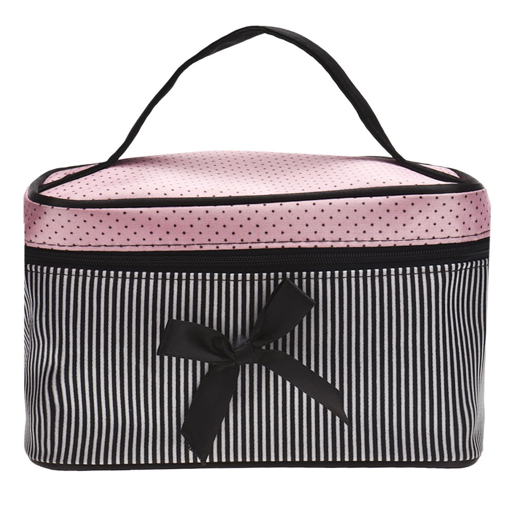 Ysl Beauty Makeup Bag - Trousse de maquillage à rayures pour